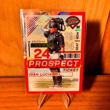 Ivan Luciano 2025 Panini Prospect Ticket Arizona Rookie Baseball Red Ice 103