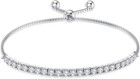 Cubic Zirconia with. Sterling Silver Tennis Bracelet