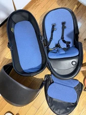 Mima Xari Kit Basineg And Seat Blue Starter Pack Black Leather Luxury Stroller