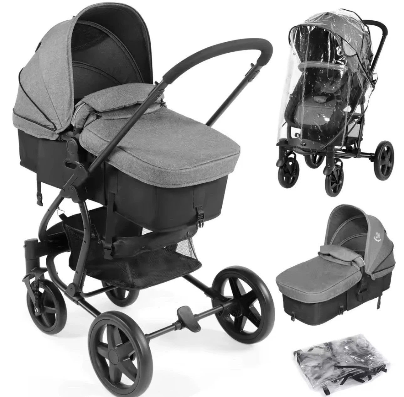 2-in-1 Travel System, Suitable From Birth to 3 Yrs (15kg) Ship Fast Delivery