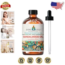 Pure Sandalwood Essential Oil 4oz | Skin Care, Diffuser, Perfume | Undiluted ...