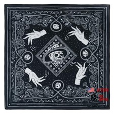 Bandana 100 Cotton Extra Soft Scarf Handkerchief for Men Women Dice Black