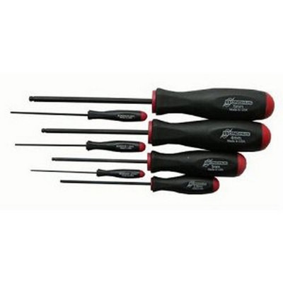 Bondhus 10687 Set 7 Ball End Screwdrivers, ProGuard Finish 1.27-5mm - USA Made