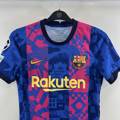 Barcelona Authentic CL Third Football Shirt 2021/22 Adults Small
