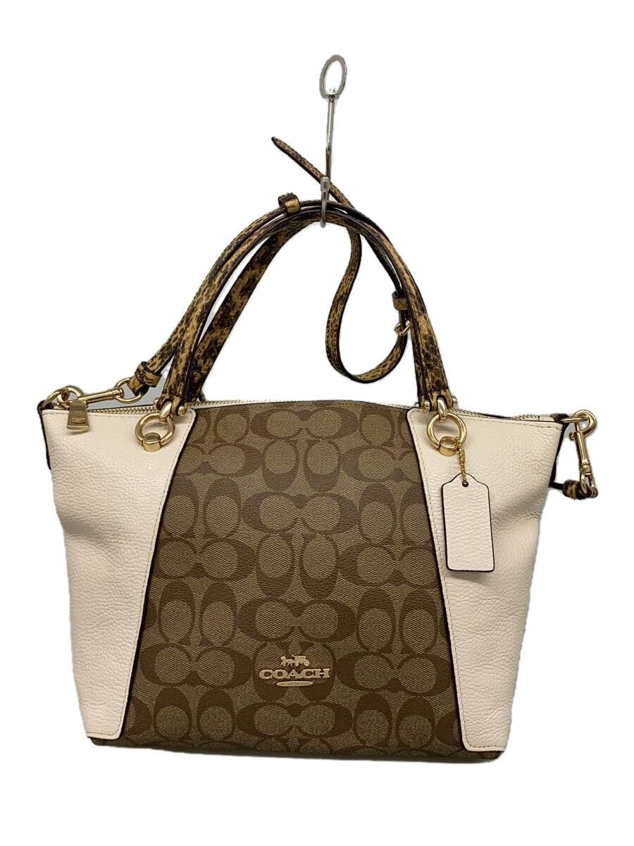 COACH 2-Way Leather Handbag in Multicolor with Shoulder Strap C7261