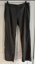 EILEEN FISHER Gray Straight Leg Linen Blend Trouser Pants Women's Size 10