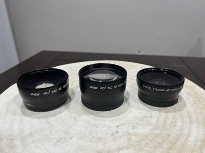 Digital Visions 52mm .45x Japan Optics & Vivitar HD .43x and 2.2x Converters