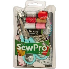 Sew Pro by Capitol Complete Sewing Kit with Scissors, Needles, Thread, Measuring