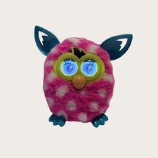 Furby Boom Polka Dots Interactive Toy Pink White With Blue Ears 2012 Hasbro Wo