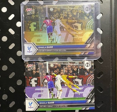 Ismaïla Sarr 2025-26 UCC Topps Now 007 Crystal Palace Gold Foil /50 with Base