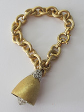 Gold Tone Napier Wedding Bells charm Bracelet...