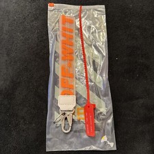 Off White Industrial Keychain Orange with Metal Clasp New With Ziptie