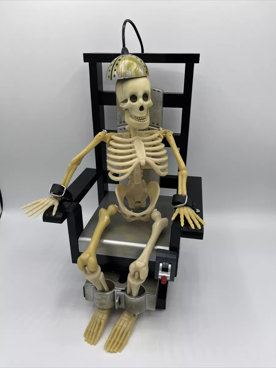 Gemmy Joltin Jack Animated Skeleton In Electric Chair Halloween ...