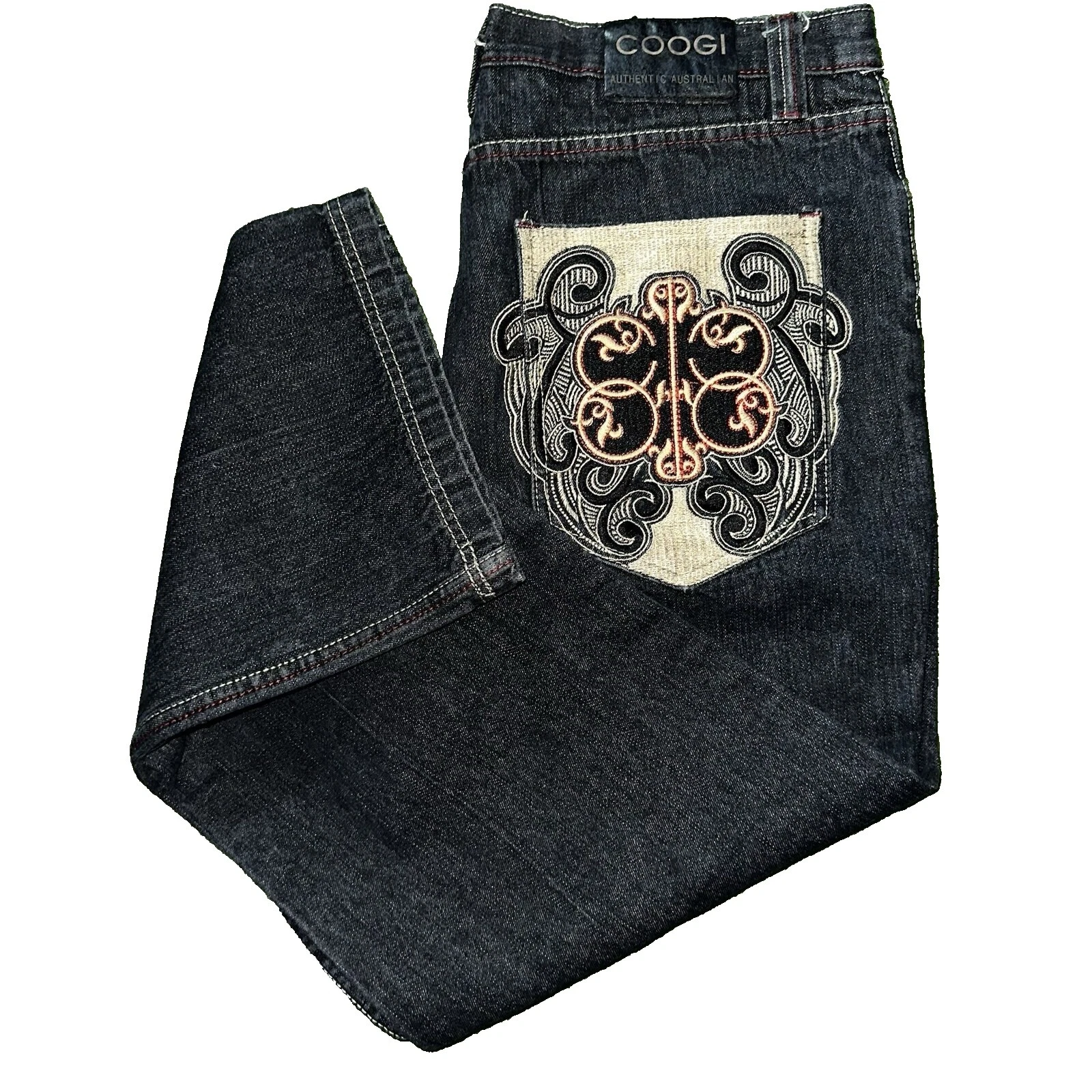COOGI Cotton Black Jeans for Men