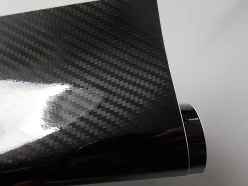Black Matte Car Vinyl Sticker 3/4/5D Carbon Fiber Film Auto Wrapping Foil Laptop - Picture 20 of 29
