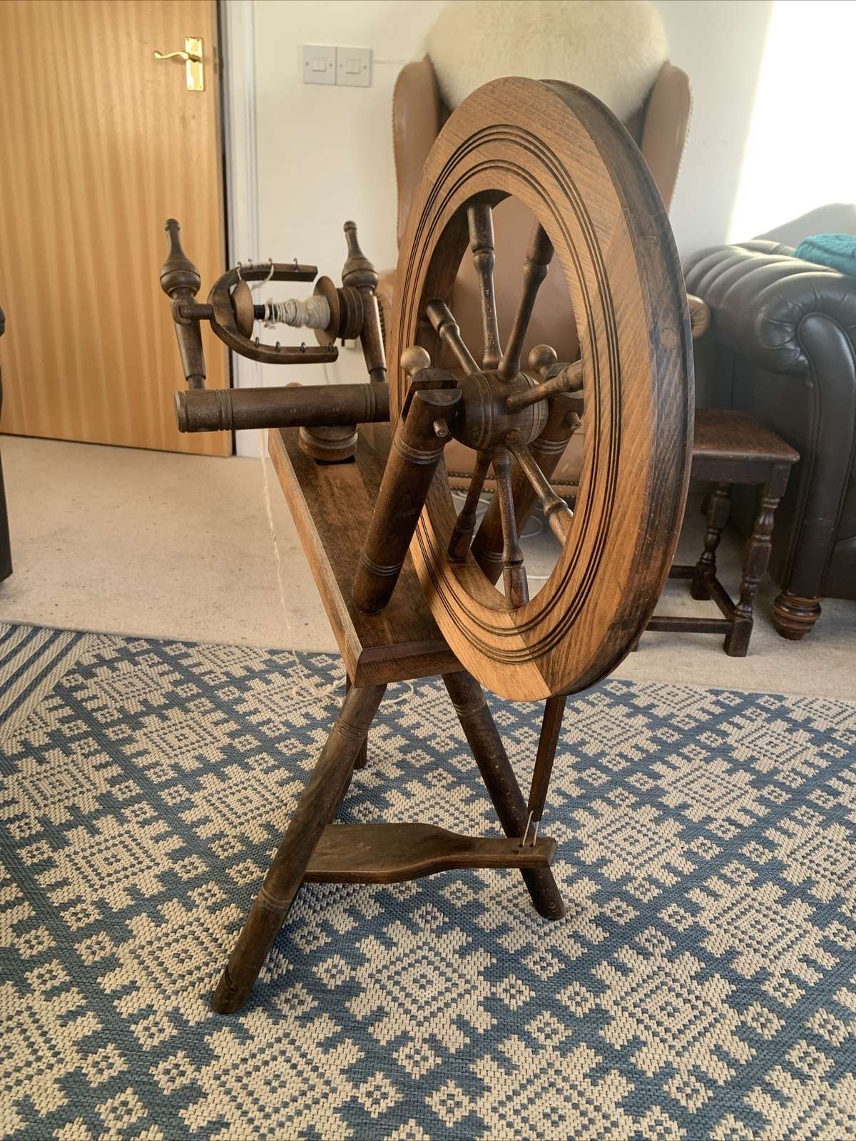 Spinning Wheel Haldane Hebridean Vintage Very Good Working eBay