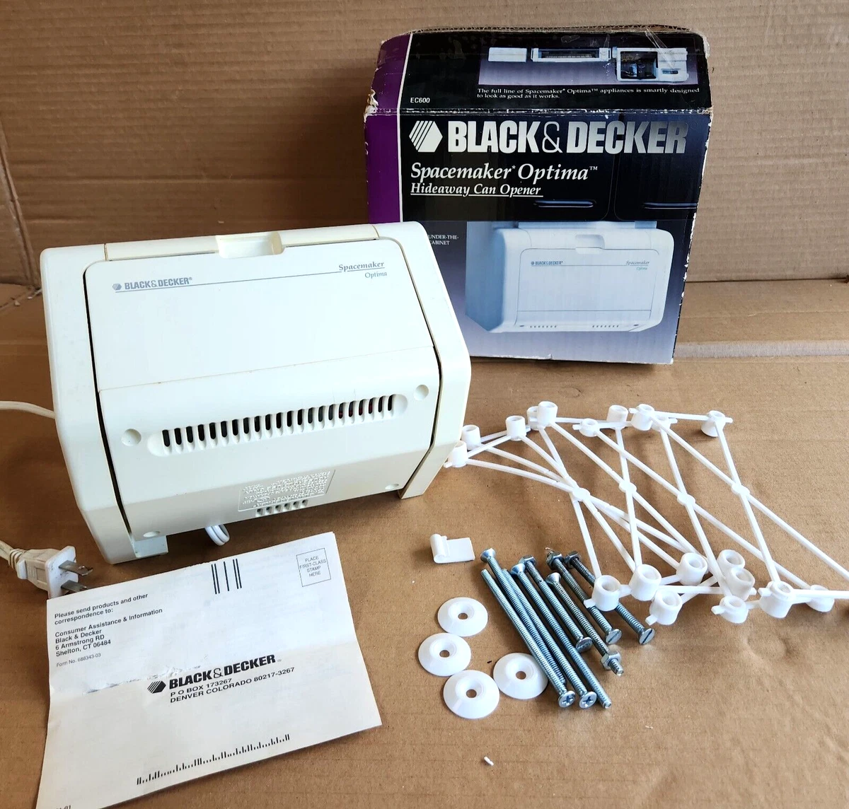 Black & decker spacemaker can opener white ec600 outlet