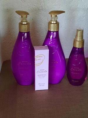 AVON Encanto Inspiring 4-tlg. Set 2 X Bodylotion, Handcreme, Bodyspray neu OVP