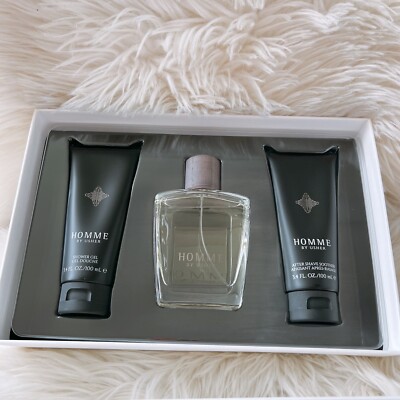 USHER HOMME Cologne for Men 3 pc set 3.4 oz EDT Spray + After Shave + Shower Gel