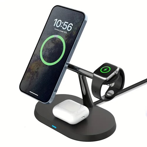 3 In 1 Magnetic Wireless Charger Stand 15W Magnet Fast Charging Dock Station - 第 2/8 張圖片
