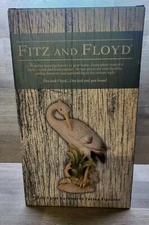 Fitz and Floyd Newport Home Coastal Ceramic Egret Backwards Facing Figurine New 