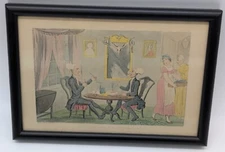 Dr Syntax and his Counterpart Framed Thomas Rowlandson Engraving Print