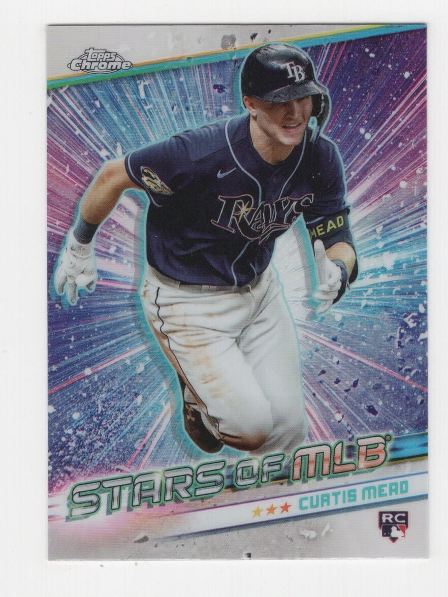 2024 TOPPS UPDATE CHROME STARS OF MLB RC CURTIS MEAD TAMPA BAY RAYS