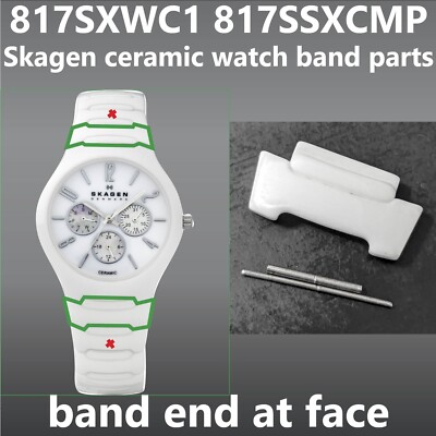 Skagen 817SXWC1 817LWXC1 817SSXCMP white ceramic watch spare parts 