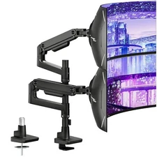 Dual Monitor Arm Desk Mount for 17-49 Inch Ultrawide Monitors, Heavy Duty Dua...