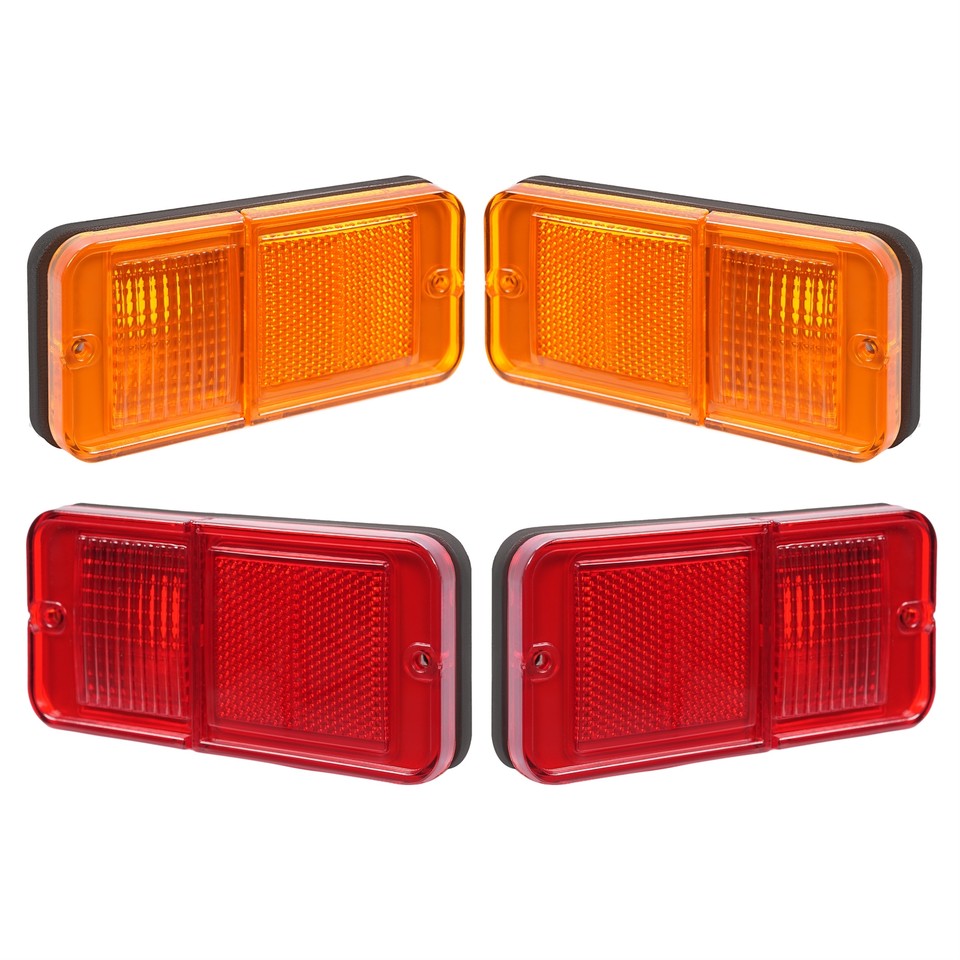 Front & Rear Side Marker Light Set For Chevy GMC C/K Pickup & Suburban 1968-1972