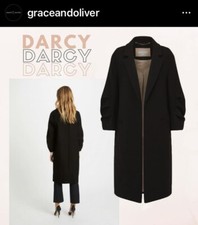 Grace & Oliver Long Black Wool Coat