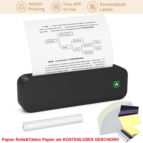 Imprimante thermique Pristar D210 Bluetooth A4 tatouage sans encre pochoir imprimante iOS - Photo 17/24