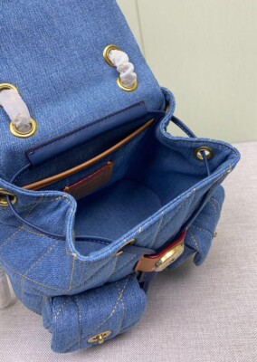 COACH Tabby Quilted Backpack Denim Blue CZ747 Outlet New | eBay