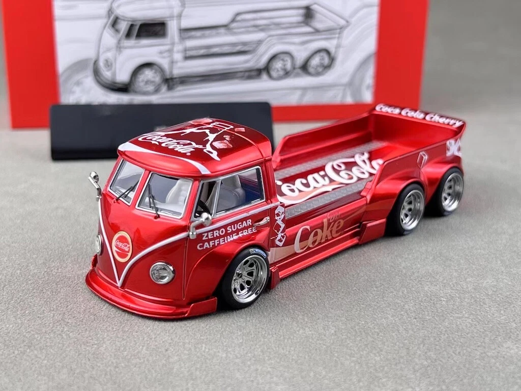 Liberty 1:64 VW T1 Coke 6x6 Flatbed Tow Truck Sports Model
