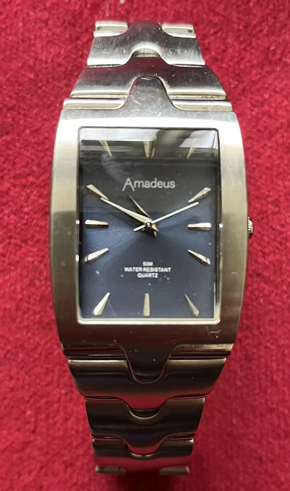 AMADEUS GENTS 50M WATER RESISTANT QUARTZ WATCH FOR PARTS NOT WORKING