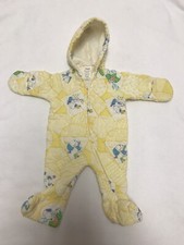 Triboro Vintage Baby Bunting Quilted Snoopy Woodstock Infant 0-6 month Yellow