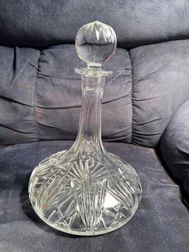 MARQUIS BY WATERFORD CRYSTAL "BROOKSIDE" CAPTAIN'S DECANTER WITH STOPPER PERFECT