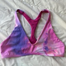 Jolyn Bikini Swim Top Women’s Size Medium  Stretch NEW Pink Purple