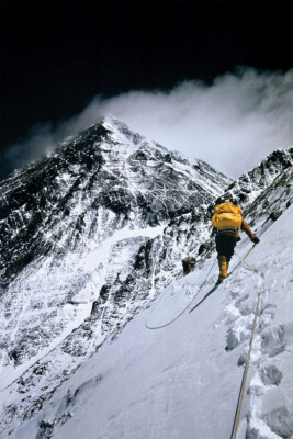 Avalanche On Mount Everest Nature Painting Wall Art Home Decor - POSTER 20x30