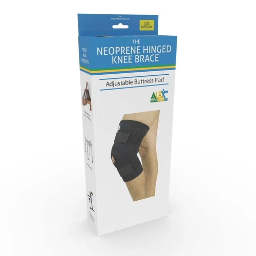 ALEX Neoprene Hinged Knee Brace w/Adjustable Butress Pad Medium - Picture 2 of 2