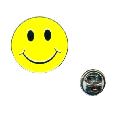 Gelbes Lachgesicht Metall Button Badge Edel Brosche Pin Anstecker 0942