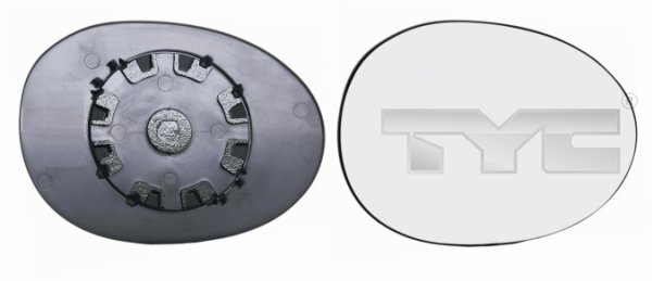 Left TYC 305-0116-1 Mirror Glass, outside mirror for CITROËN,PEUGEOT,TOYOTA