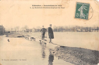 CPA 92 COLOMBES / INONDATIONS 1910 / RUE LABOURET