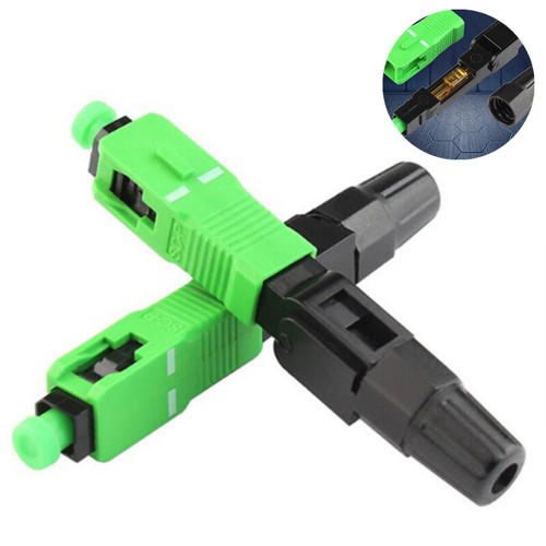 10pcs Single-Mode Fiber Optic SC APC Quick Fast Field Assembly Connector Ca:'h - Picture 1 of 8