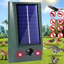 Repelente De Animales Ultrasónico Solar USB Perro Gato Mofeta Ciervo Mapach