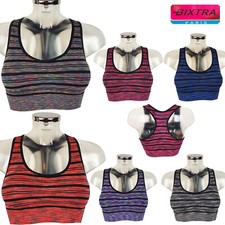 Bixtra Sport BH TV Push up Fitnes Bra Comfort Neon Farben Bustier TOP NEU 