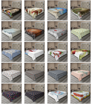 Ambesonne Christmas Flat Sheet Top Sheet Decorative Bedding 6 Sizes