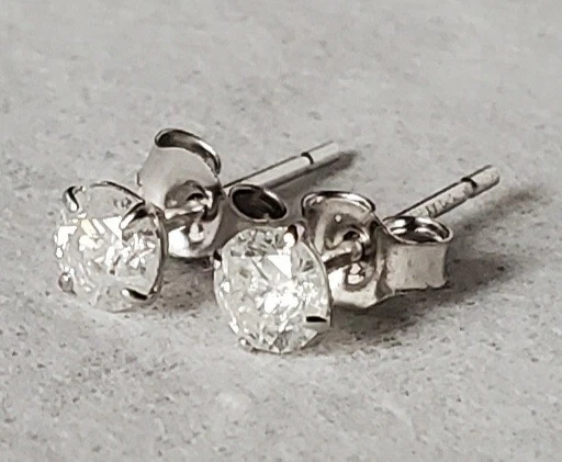 Diamond stud earrings martini setting sale