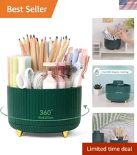 Durable 360° Rotating Pen Organizer with 5 Slots – Ideal for Home & Office