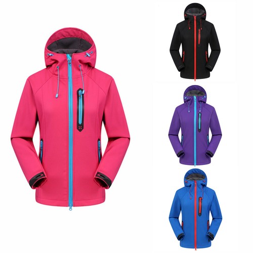GIACCA A VENTO DONNA SOFTSHELL GIUBBOTTO CAPPUCCIO IMPERMEABILE INVERNALE  CALDO | eBay